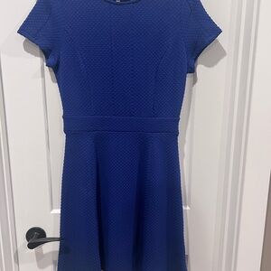 Elle Royal Blue Textured Mini Dress